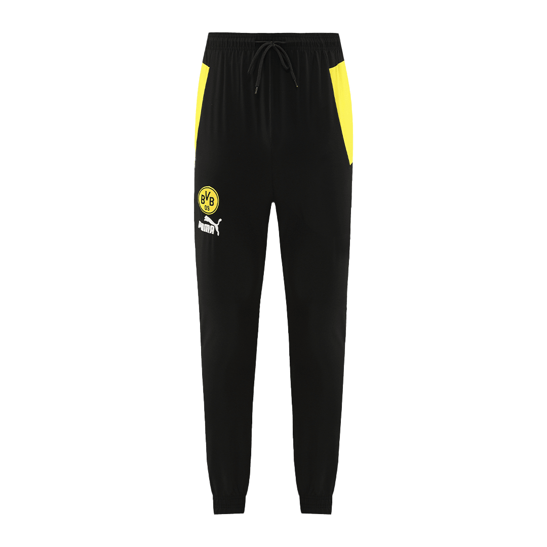 Borussia Dortmund Soccer Windbreaker + Pants Replica Zipper Black 2023/24 Mens (Hoodie)