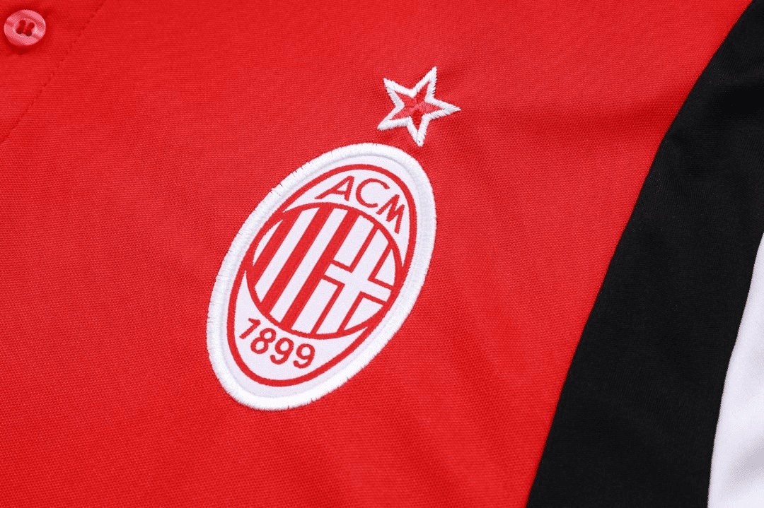 AC Milan Soccer Core Polo Replica Red 2023/24 Mens