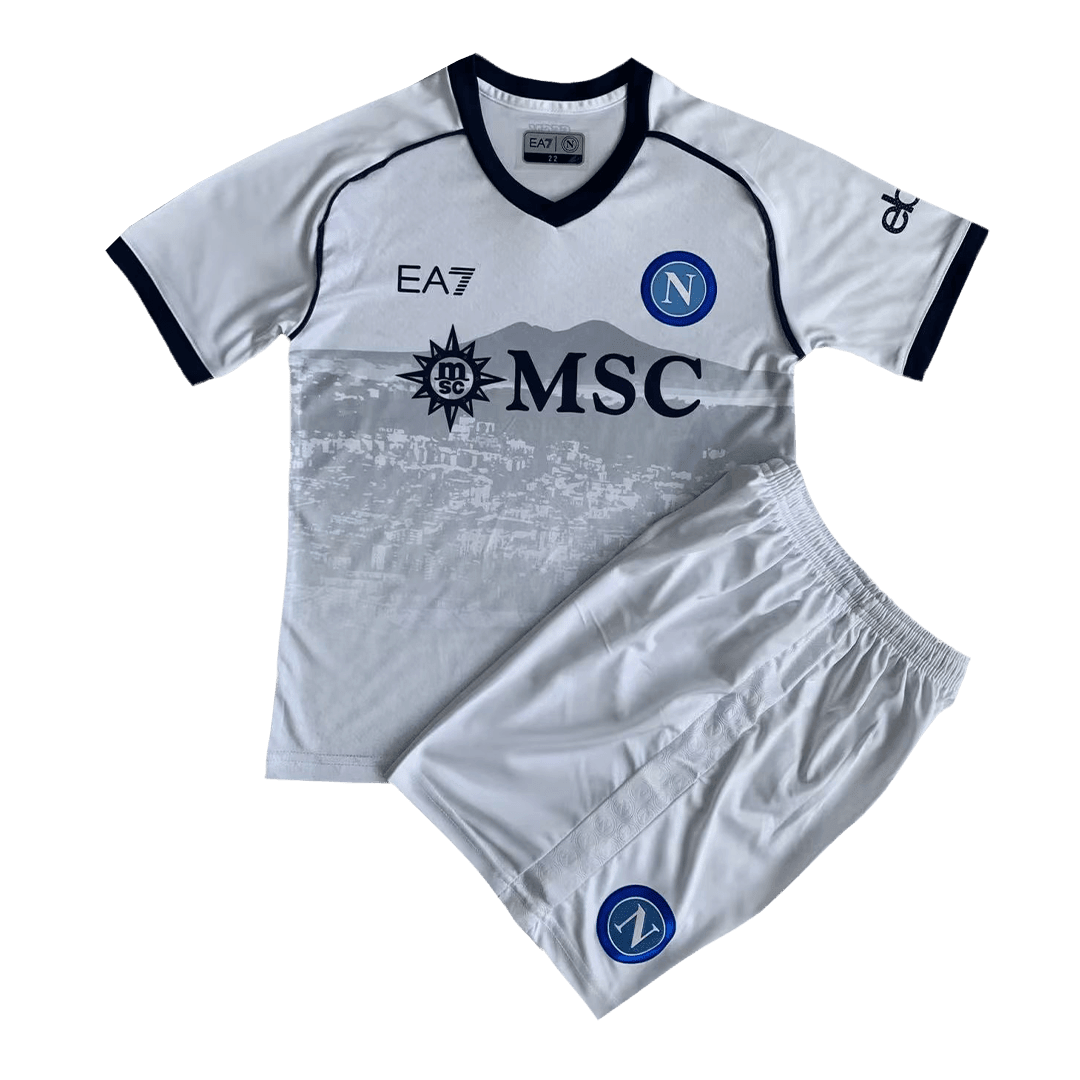 Napoli Soccer Whole Kit Jersey + Short + Socks Replica Away 2023/24 Youth