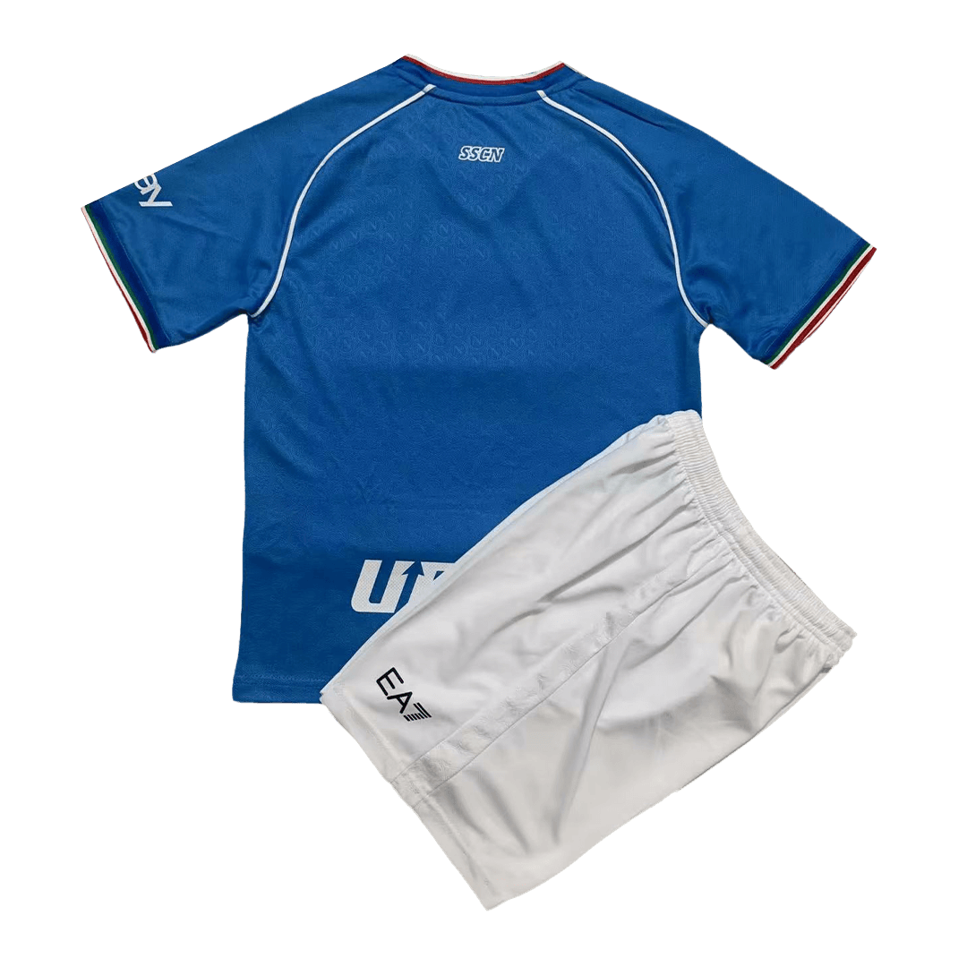 Napoli Soccer Whole Kit Jersey + Short + Socks Replica Home 2023/24 Youth