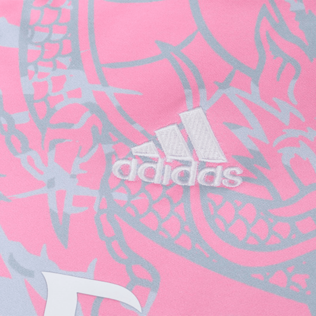 Real Madrid Soccer Zipper Sweatshirt + Pants Replica Pink 2023/24 Mens