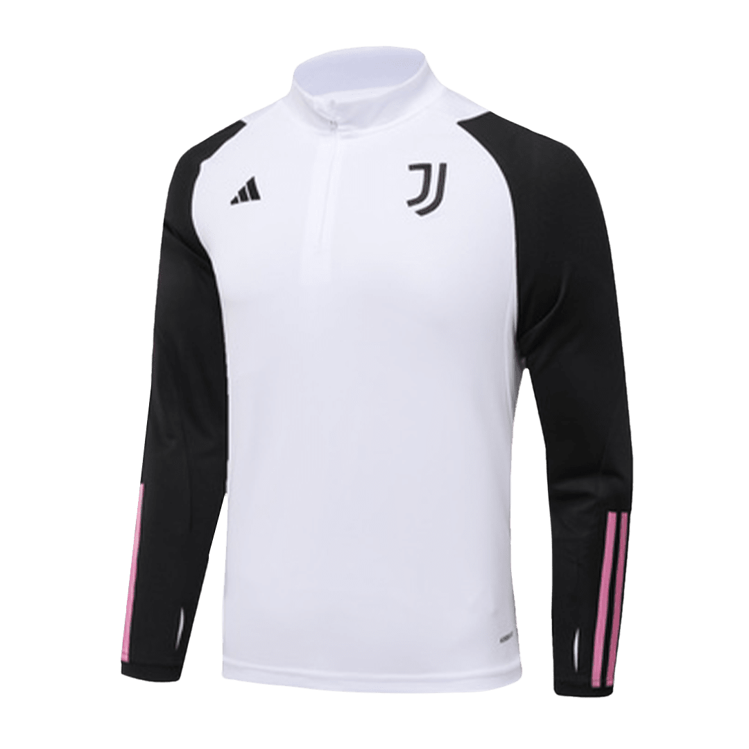 Juventus Soccer Zipper Sweatshirt + Pants Replica White 2023/24 Mens