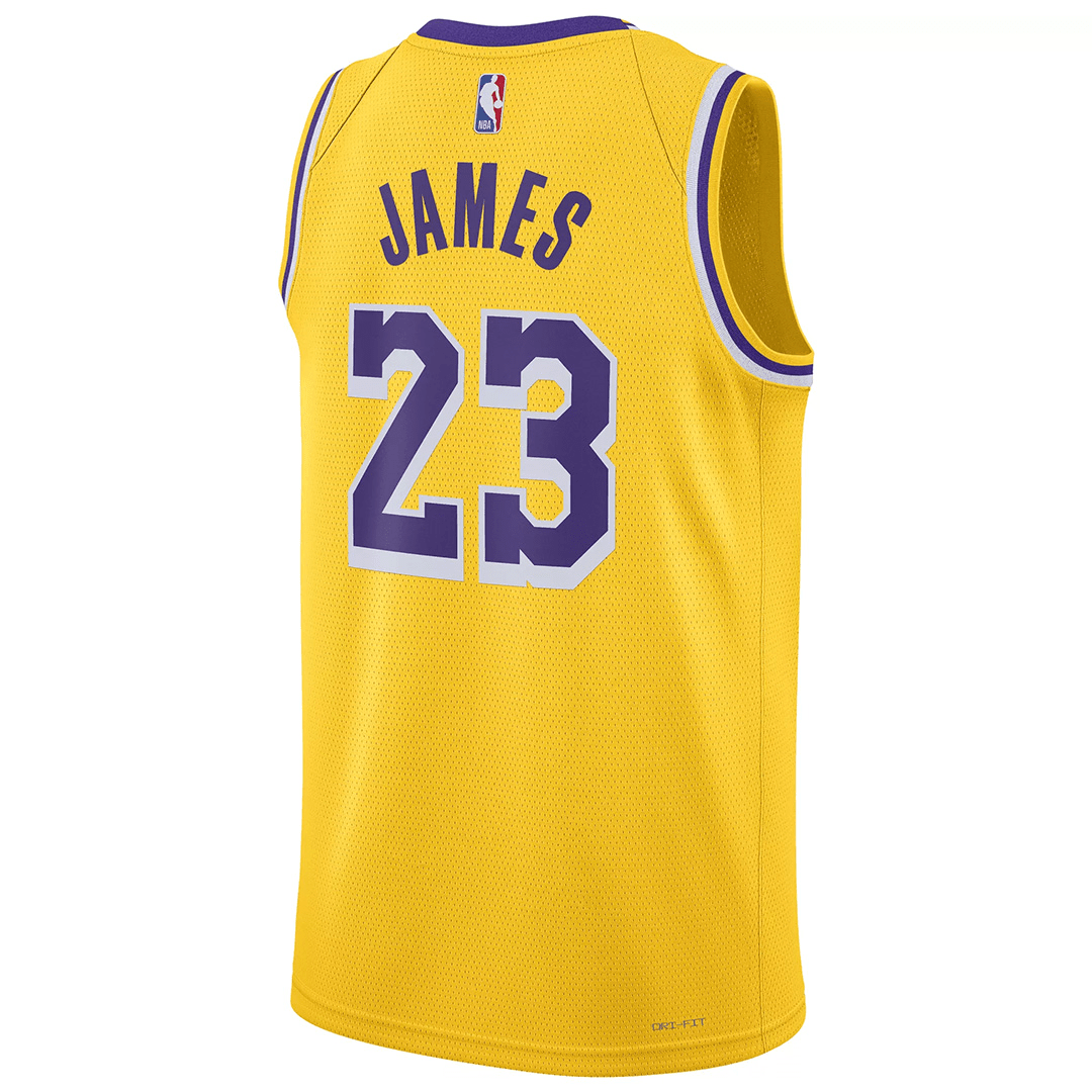 Los Angeles Lakers Swingman Jersey - Icon Edition Gold 2023/24 Mens (LeBron James #23)