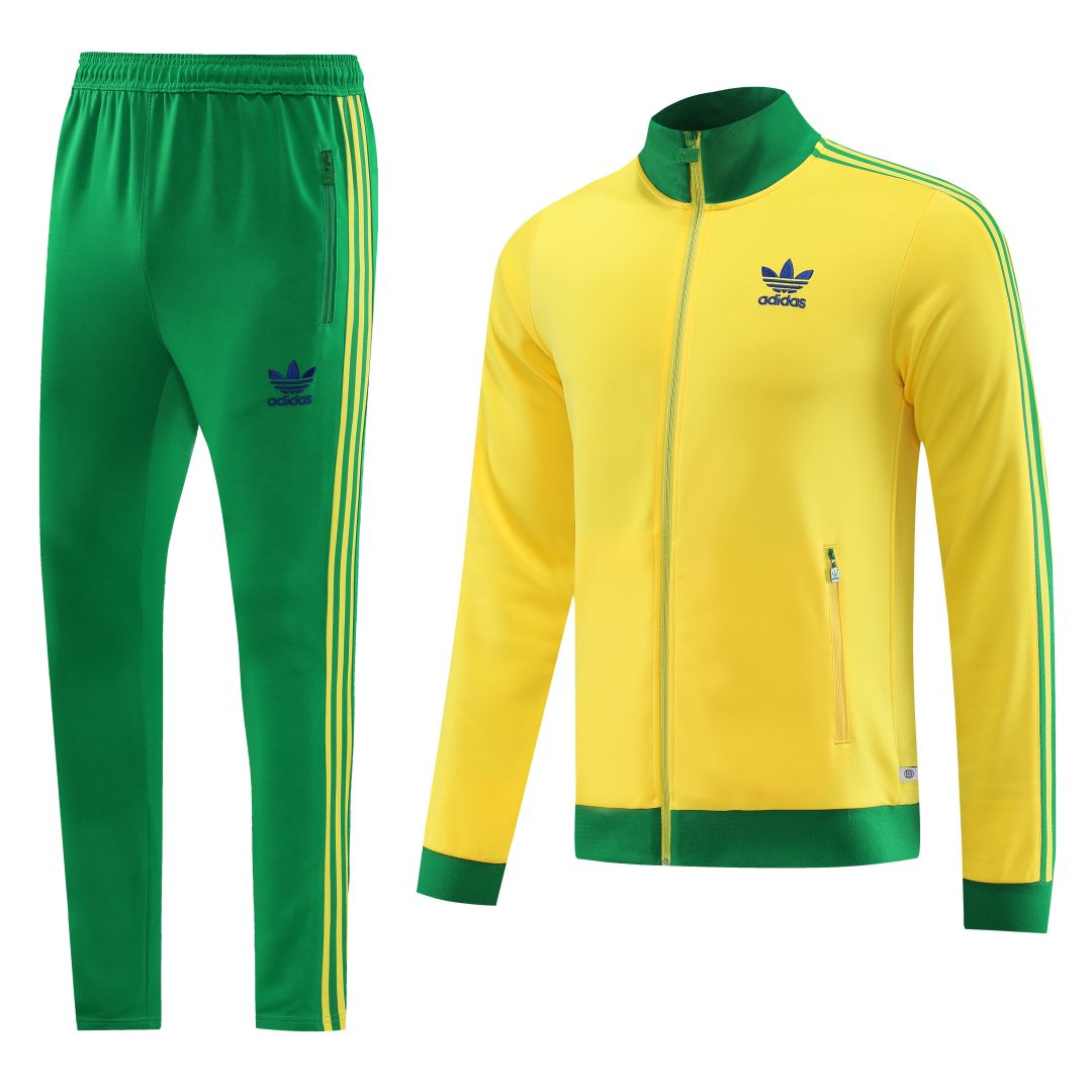Customize Soccer Jacket + Pants Replica Yellow 2023/24 Mens