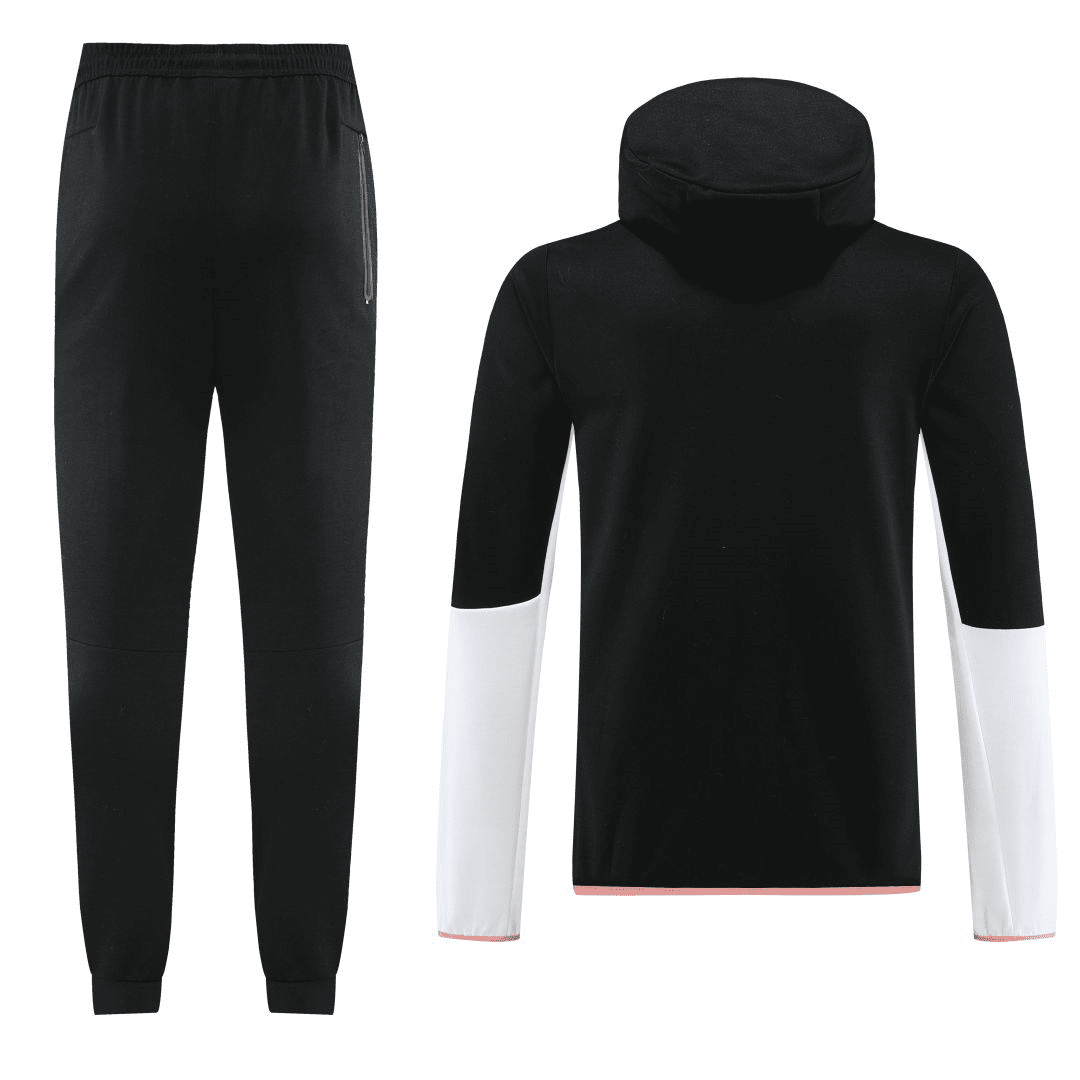 Customize Soccer Jacket + Pants Replica Black&White 2023/24 Mens (Hoodie)