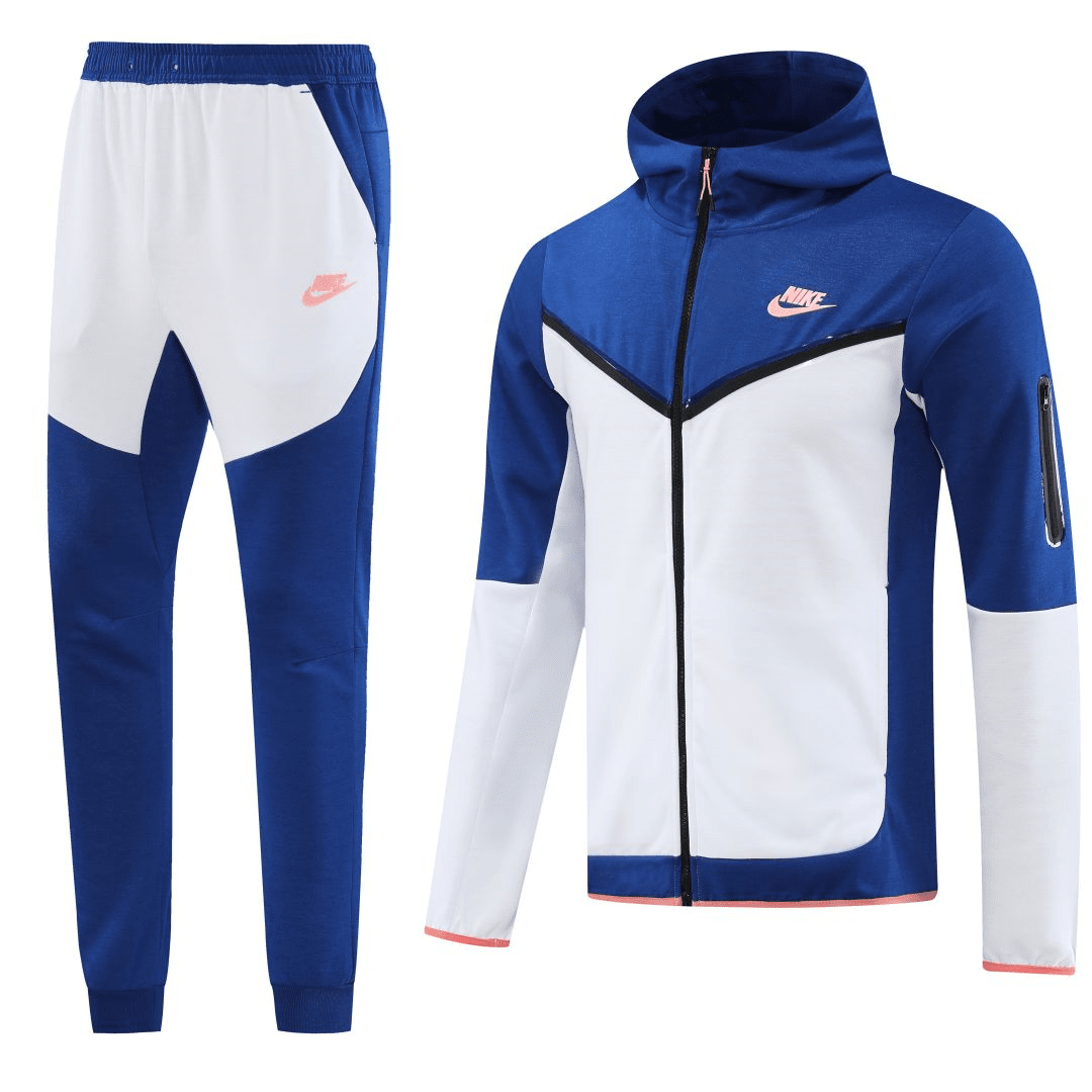 Customize Soccer Jacket + Pants Replica Blue&White 2023/24 Mens (Hoodie)