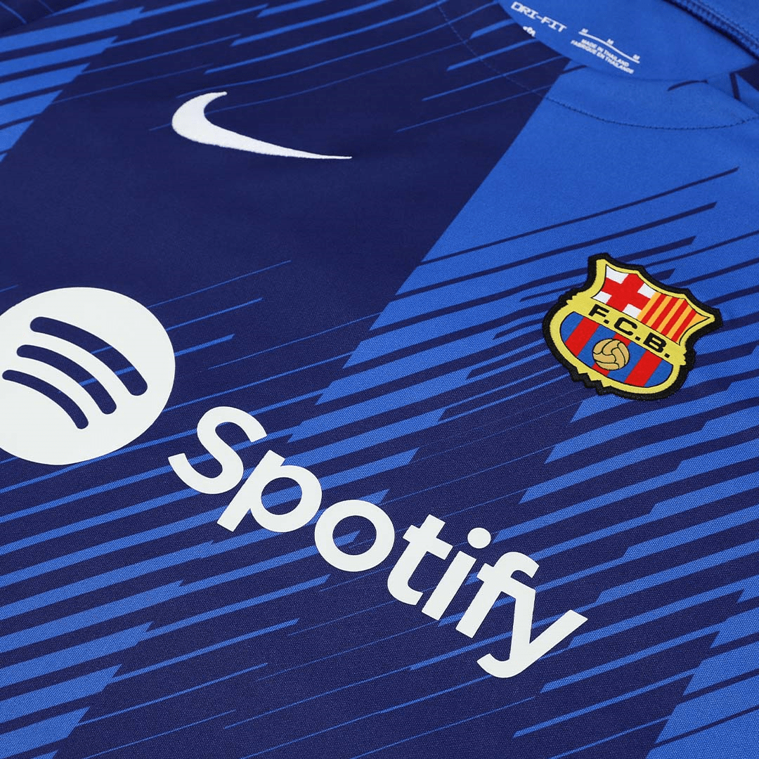 Barcelona Soccer Jersey + Short Replica Blue 2023/24 Mens