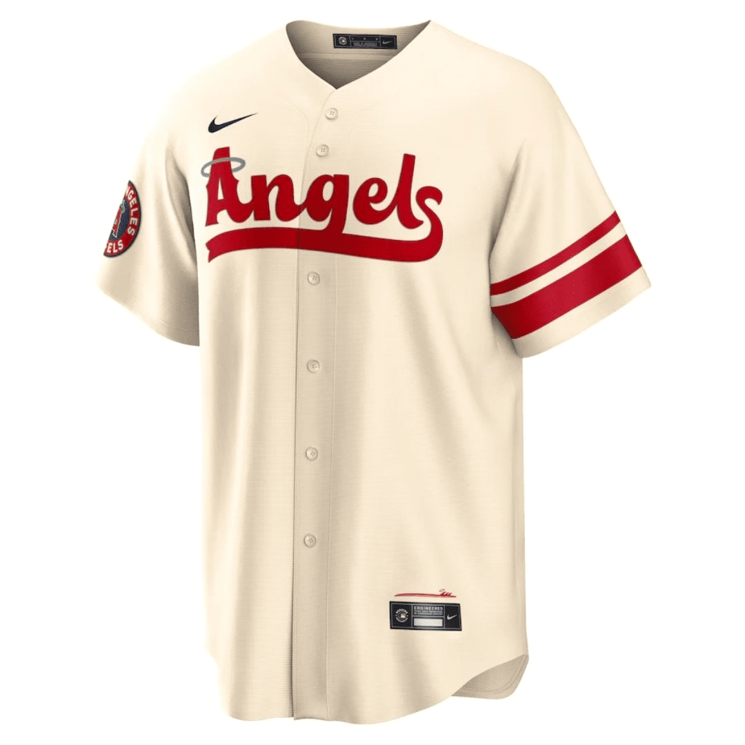 Los Angeles Angels City Connect Replica Team Jersey Cream 2022 Mens