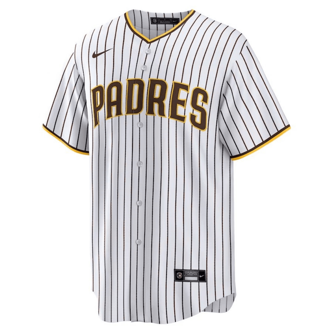 San Diego Padres Home Replica Player Jersey White/Brown 2023/24 Mens (Juan Soto #22)