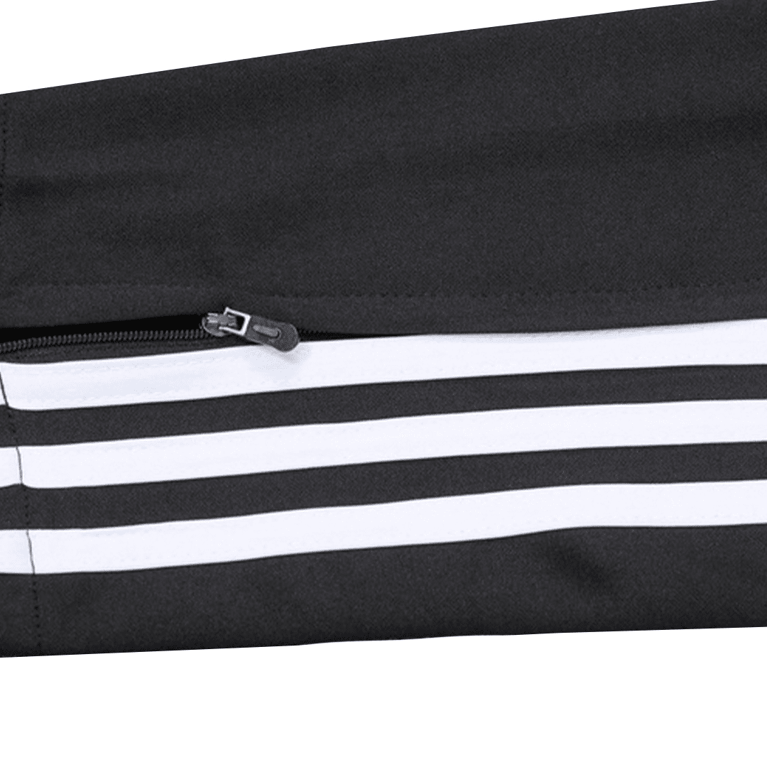 Real Madrid Soccer Zipper Sweatshirt + Pants Replica Black 2023/24 Youth