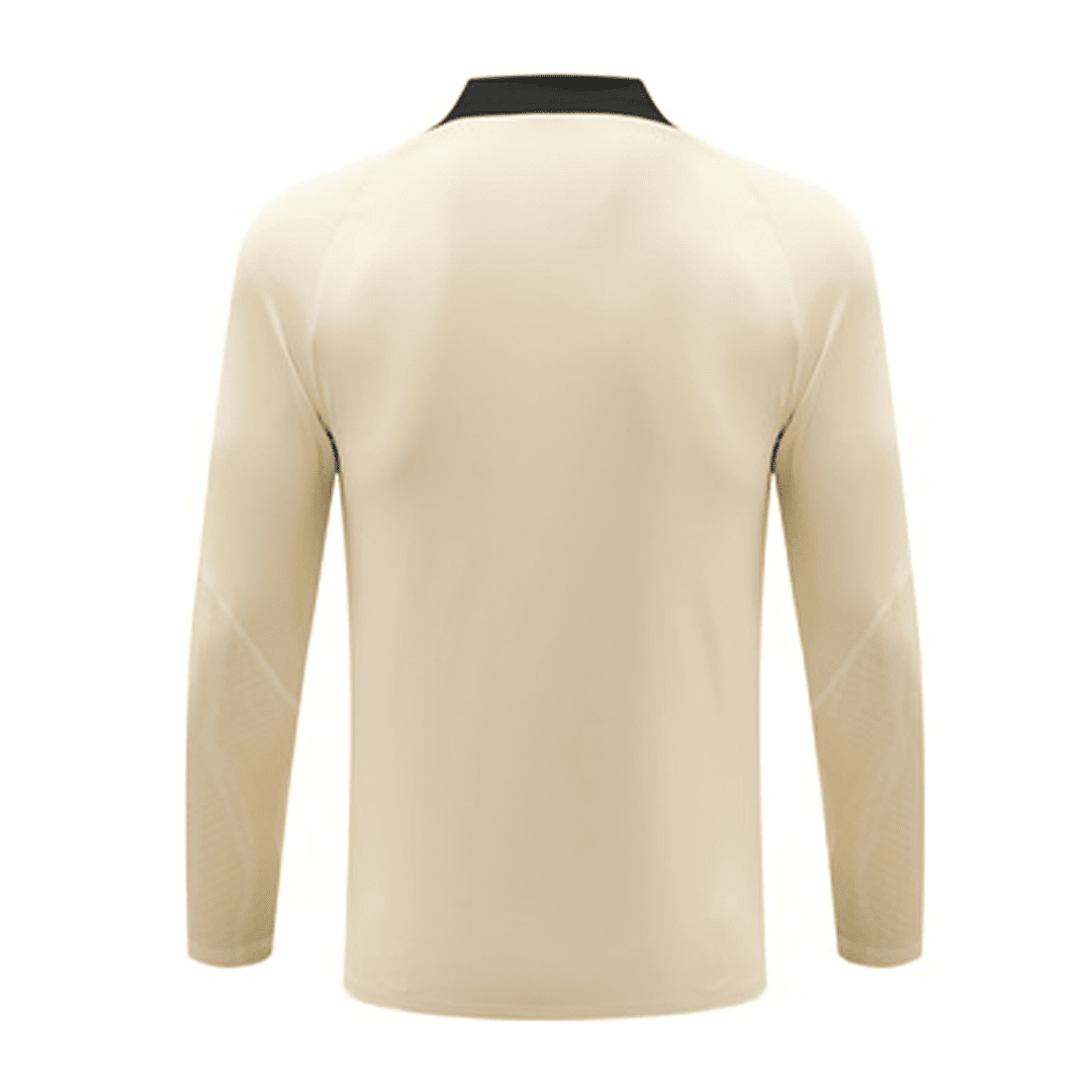 PSG Soccer Zipper Sweatshirt + Pants Replica Yellow 2023/24 Youth