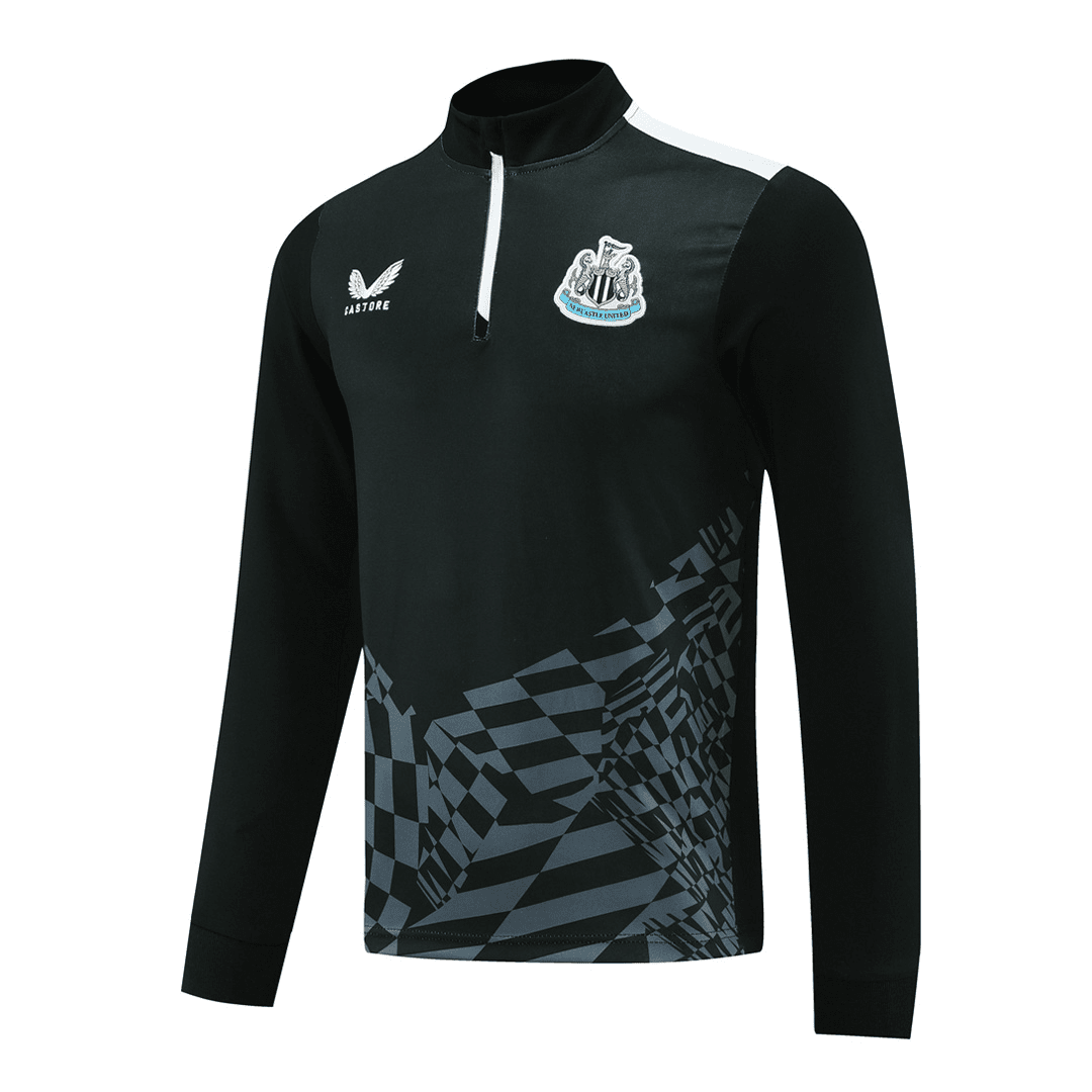 Newcastle United Soccer Zipper Sweatshirt + Pants Replica Black 2023/24 Mens
