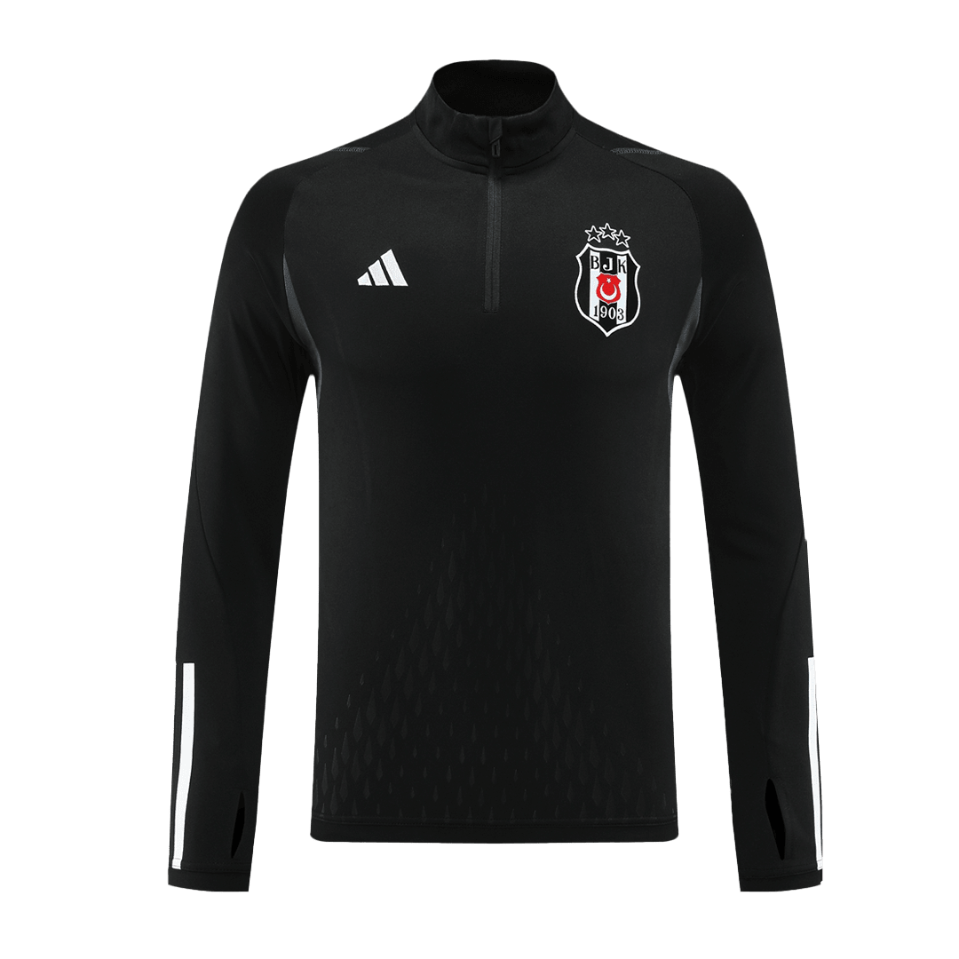 Besiktas Soccer Zipper Sweatshirt + Pants Replica Black 2023/24 Mens