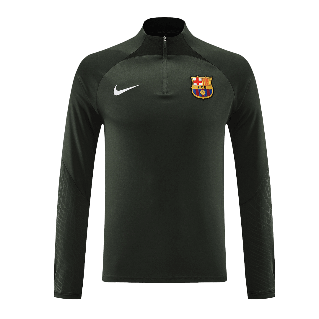 Barcelona Soccer Zipper Sweatshirt + Pants Replica Green 2023/24 Mens