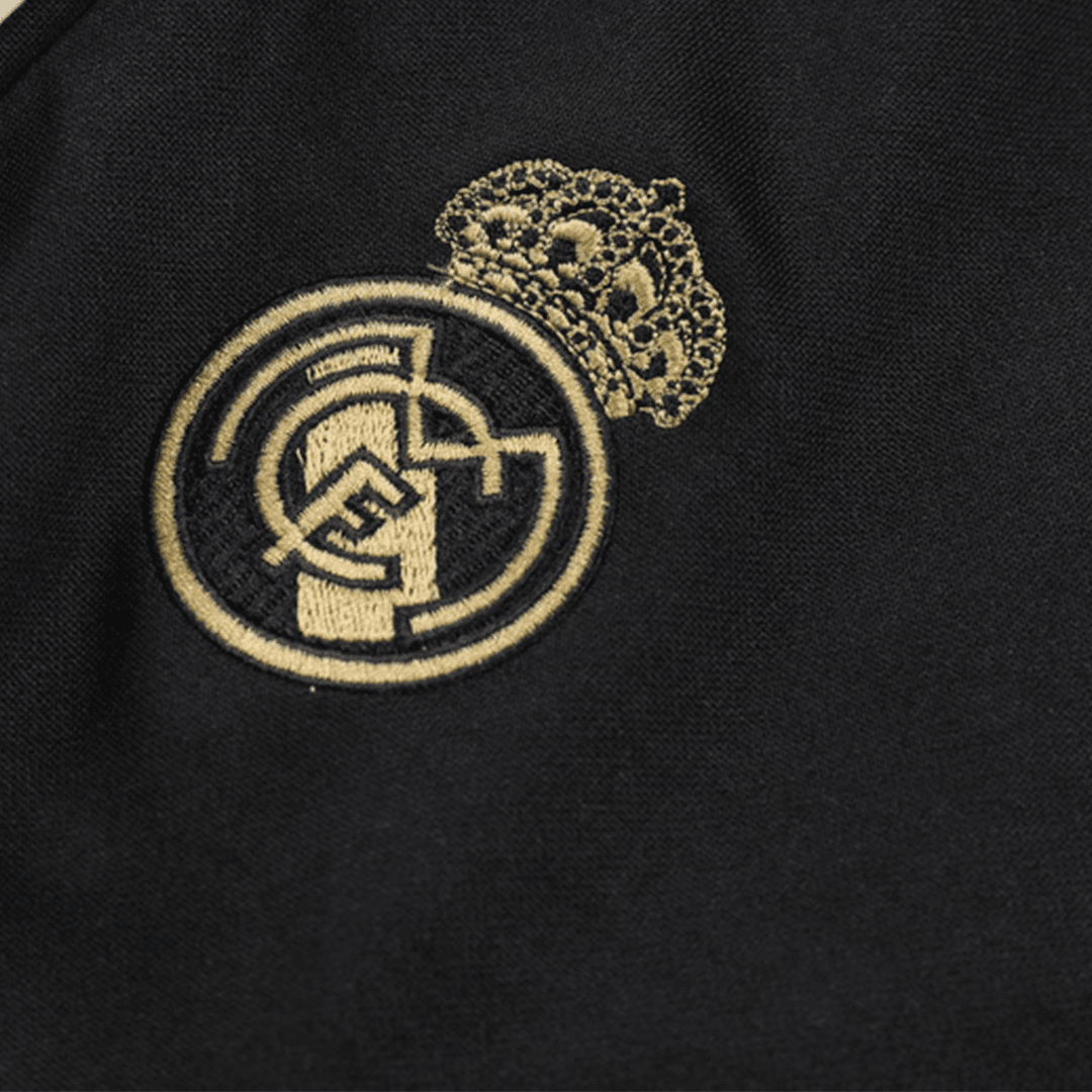 Real Madrid Soccer Zipper Sweatshirt + Pants Replica Yellow 2023/24 Mens