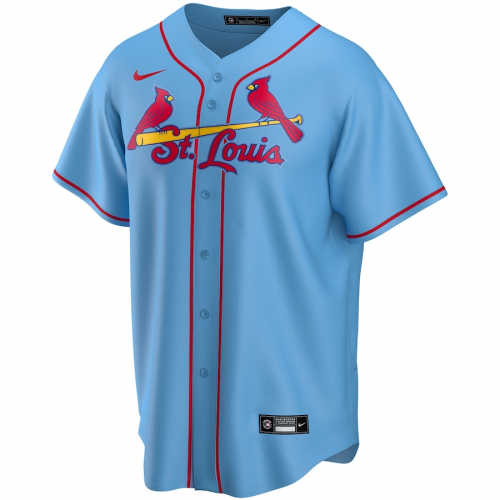 St. Louis Cardinals 2020 Alternate Light Blue Replica Custom Jersey Mens 
