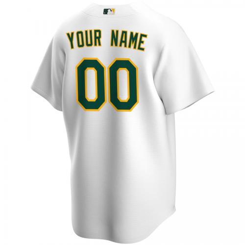 Oakland Athletics 2020 Home White Replica Custom Jersey ...