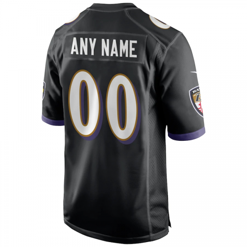 Baltimore Ravens Mens Black Player Game Jersey Alternate