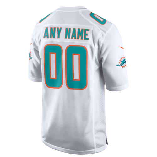 Miami Dolphins Mens White Player Game Jersey 