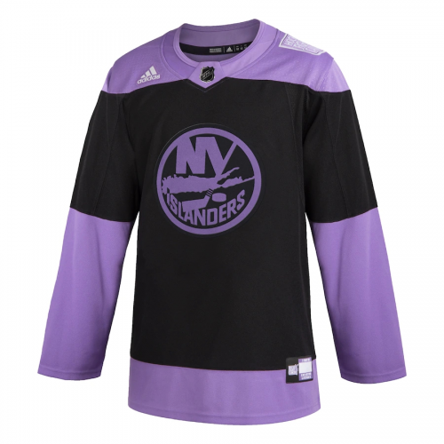 New York Islanders Black Hockey Fights Cancer Custom Practice Jersey Mens 