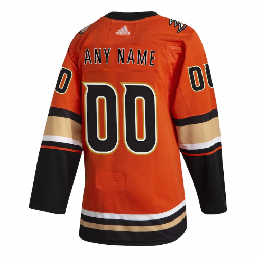 Anaheim Ducks Orange Alternate Custom Practice Jersey Mens 